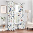 thumbnail image 6 of Blackout Curtains Window Curtain for Bedroom Living Room 1 Panel 82"x52" Watercolor Bluebirds and Wildflowers, 6 of 8