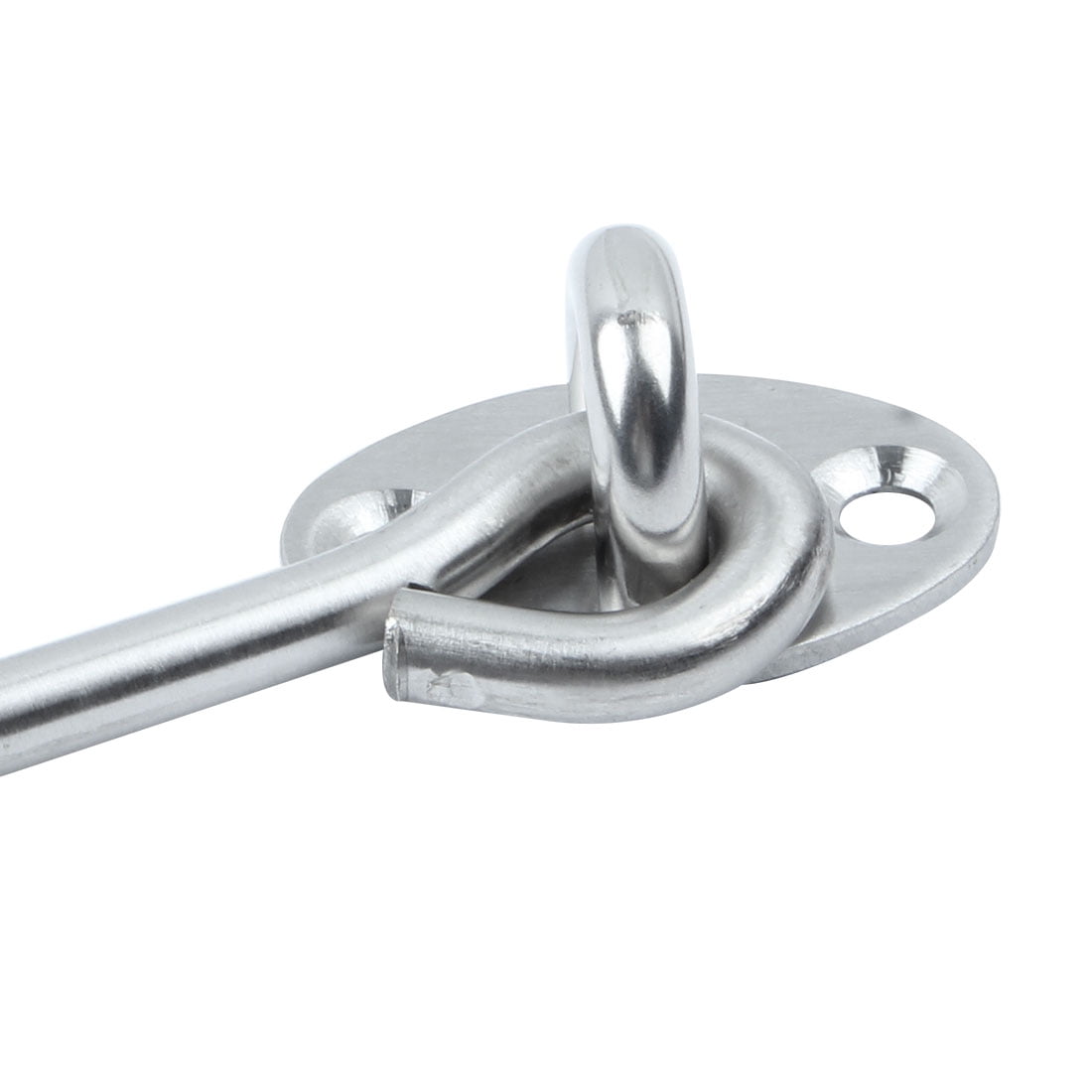 Unique Bargains Steel Door Window Cabinet Gate Latch Catch Hook 2 Pcs 0.59" x 0.24"