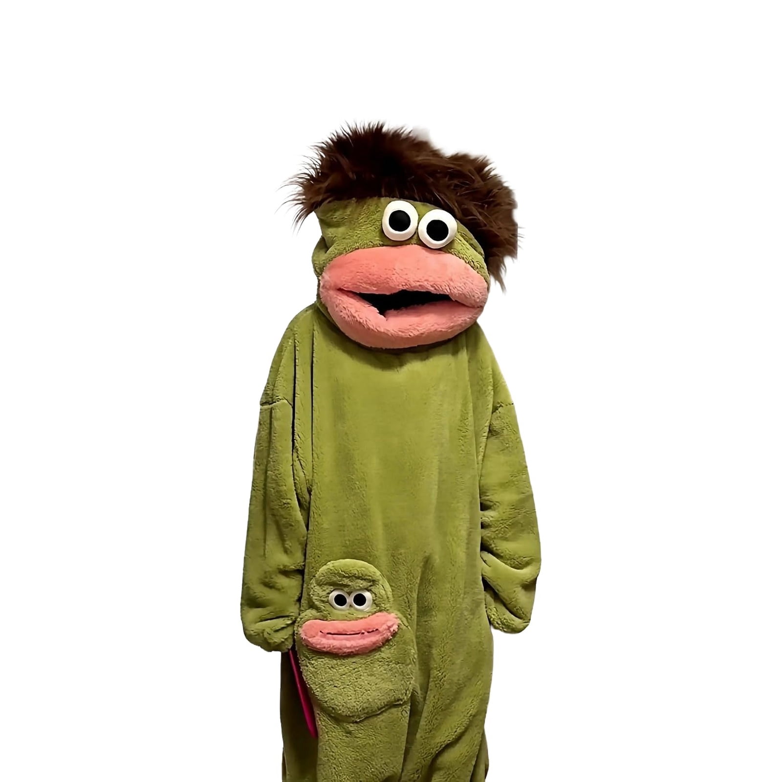 Evdexr Funny Fancy Dress Onesie Pajamas, Oversized Fleece Jumpsuit, Cozy Plush One Piece Sleepwear, Warm Lounge Animal Onesie Costume Green S