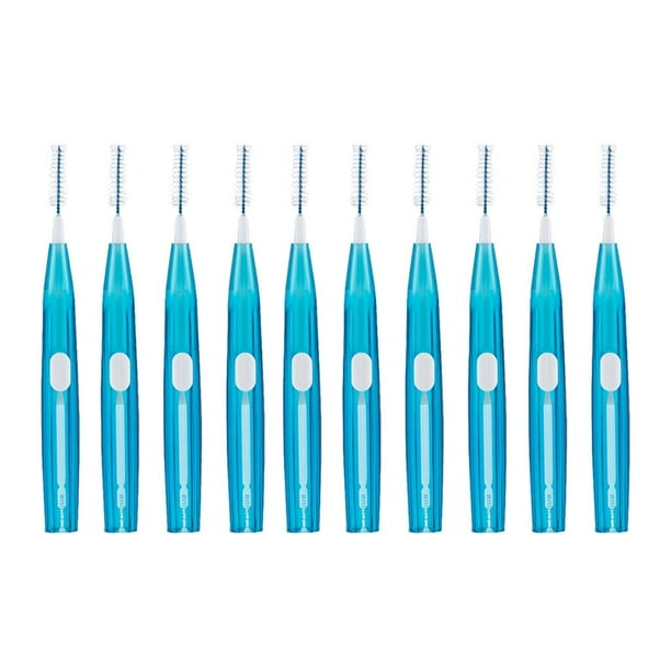 10 cepillos Limpiador de puentes Colcomx juego de 10 piezas azul Cepillo Interdental Portátil
