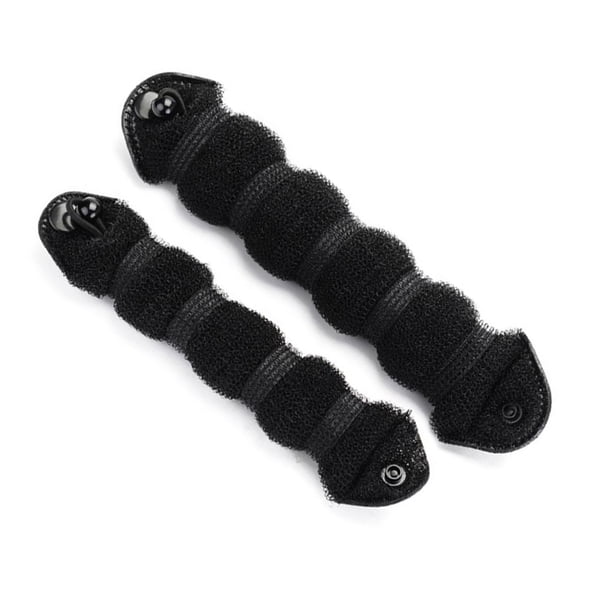 Seitruly Máquina para hacer moños en el pelo Esponja de dona sintética DIY Banda para la cabeza Anillo de bola Herramientas de peinado de Cuidado del cabello Negro