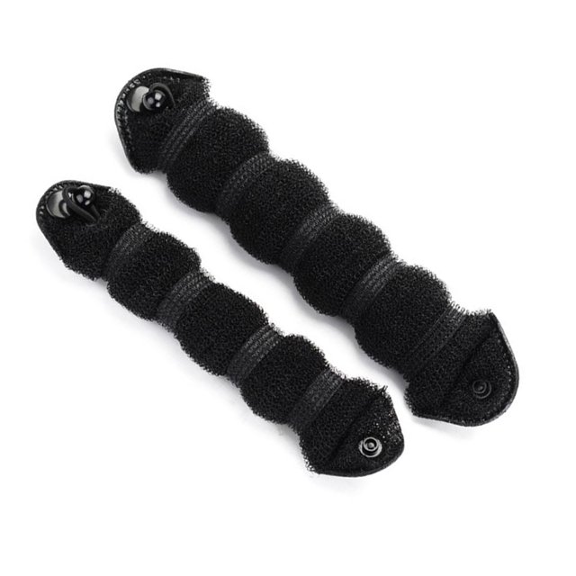 Qarigey Máquina para hacer moños en el pelo Esponja de dona sintética DIY Banda para la cabeza Anillo de bola Herramientas de peinado de Cuidado del cabello Negro