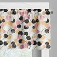 thumbnail image 3 of Ambesonne Grunge Valance Pack of 2, Murky Pastel Rounds Motif, 42"X18", Peach Pink Charcoal Grey, 3 of 5