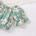 thumbnail image 7 of XIYNBAOK Kids Clothing Sets Cute Outfit 70s Outfits for Kids Teen Shirts and Shorts for Girls 10-12 Baby Neutral Clothes 6 Year Old Girl Clothes, Green 2-3 Years, 7 of 7