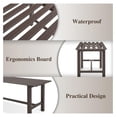 thumbnail image 4 of Outdoor Metal , 47 x 16 x 17 inches, Backless Porch , 2-Person Seating, Dark Brown, 300 lbs Capacity, 4 of 7