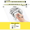 thumbnail image 2 of Micro Fineliner Pens 6Pcs 0.25mm/Set, Ultra Fine Fineliner Pen, Water-based Black Pigment Ink, Drawing Journaling Doodling Supplies for Artists, Designers, Students, 2 of 6