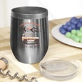 thumbnail image 2 of Life Is a Journey, Enjoy the Ride, Traveling Art Merch Gift, Stainless Steel 12oz Wine Tumbler, 2 of 5
