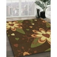 thumbnail image 3 of Ahgly Company Machine Washable Indoor Square Transitional Night Red Area Rugs, 5' Square, 3 of 7