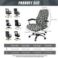 thumbnail image 6 of Xixirimido Leopard Black Print Office Chair Covers, Stretch Computer Chair Cover, Universal Boss Chair Covers Rotating Chair High Back Chair Slipcover for Home Office, Large, 6 of 6