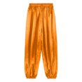 thumbnail image 6 of YiZYiF Mens Satin Belly Dance Harem Pants Loose Fit Trousers Bloomers Arabian Prince Outfits Orange XL, 6 of 7