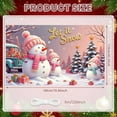 thumbnail image 5 of Snowman Theme Snowman Banner Let it Snow Design Christmas Banner Pink Golden Text Winter Banner for Christmas Party Winter Celebration Indoor Decoration, 5 of 9
