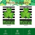 thumbnail image 5 of Welcome St Patricks Day Shamrock House Flag 28x40 Double Sided for Outside Green Clover Classic Striped Large Spring Garden Flag Outdoor Saint Patrick''s Day Decorations 17-b28, 5 of 6
