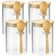 thumbnail image 1 of Hvxrjkn 4 Pzas Frascos de Vidrio con Tapas de Bambú y Cucharas Frascos de Almacenamiento de Vidrio Transparente 600ML Contenedores de Almacenamiento de Alimentos Multipropósito para Café Cereal Espec, 1 of 1