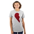 thumbnail image 3 of Other Half Heart Cute Matching Set Plus Size Crewneck Graphic Tee Shirt Brisco Brands 2X, 3 of 4