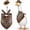 Nre--D, variant on Cool Cowboy Porch Goose Outfits for 23"/ 17'' Lawn Cement Goose Statue Clothes Cowboy Hat with Scarf Garden Decor
