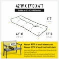 thumbnail image 7 of Sunrox Bench Cushion Memory Foam Pads, Fade/Water Resistant Non Slip Thick Durable Olefin Fiber, Premium Tufted Window Seat Cushions, 42x16x4 inch, Heather Black, 7 of 7