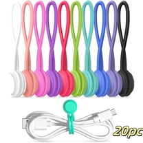 Reusable Magnetic Cable Ties 20 PCS Keep Cords Organized for Home and Office