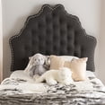 thumbnail image 2 of Baxton Studio Hilda Tufted Twin Panel Headboard in Dark Gray, 2 of 6