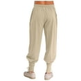 thumbnail image 3 of Sxiwei Men's Pirate Pants Medieval Renaissance Viking Lace Up Ankle Banded Pants Trousers Champagne XL, 3 of 6