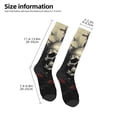 thumbnail image 2 of Fotbe Vintage Winged Rose Skull Calcetas Divertidas Estampadas para Hombre y Mujer, Calcetas de Algodón hasta la Rodilla para Caminar, Correr, Enfermería y Embarazo, 2 of 6