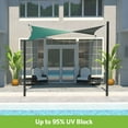 thumbnail image 2 of Coolaroo Outdoor DualShade Sun Sail and Hardware Kit, 95% UV Block Protection, 12' Square; Maldives, 2 of 7