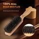 thumbnail image 2 of Cepillo de pelo de cerdas de jabalí para hombre con mango de madera, cerdas rígidas para dar brillo al cabello y al peinado., 2 of 5