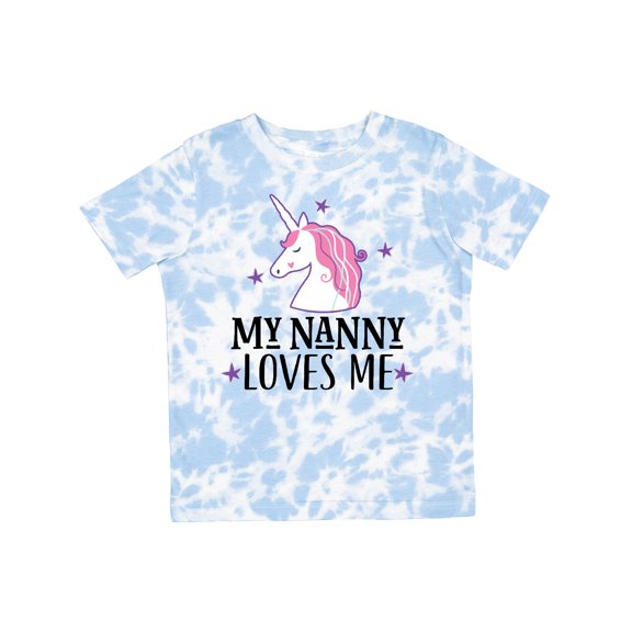 Inktastic My Nanny Loves Me Unicorn Girls Toddler T-Shirt