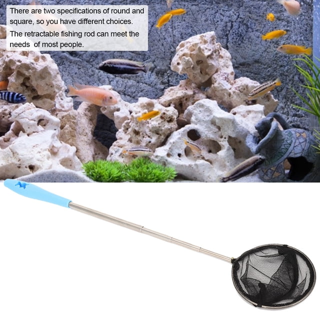 Aquarium Fish Net, Fine Mesh Fish Net For Fish With Extendable Long Handle Long Handle Nylon Fine Mesh Fishing For Fish And Shrimp