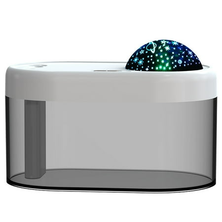 

1L USB Humidifier Starry Lamp Projection Humidifier Household Silent Spray Atmosphere Projection Night Light White