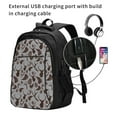thumbnail image 2 of Balery Brown Moose with Pinecones Mochila con carga USB para hombre y mujer - Mochila impermeable y antirrobo para laptop con puerto USB para viajes, trabajo, 2 of 7