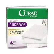 Curad Pro Gauze Pads, 3 X 3 Inches - 25 Ea, 6 Pack