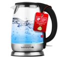 thumbnail image 1 of Viant&eacute; - Tetera el&eacute;ctrica de vidrio Caldera de agua r&aacute;pida. Sin BPA. Acero inoxidable y vidrio de borosilicato. Dise&ntilde;ado en Italia. Capacidad de 1,7 litros., 1 of 10