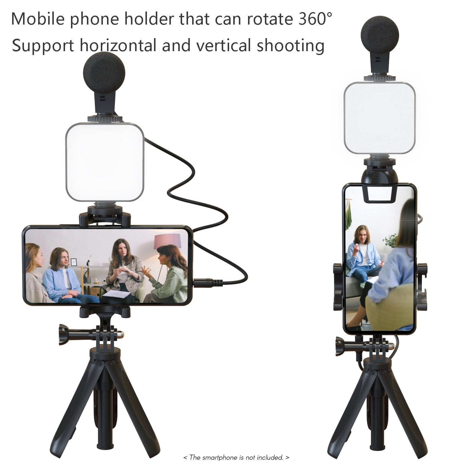 Trépied Réglable Avec Support Téléphone Canaltoys Studio Creator Kit De Podcast Et Vlogging, Support De Téléphone, Lumière LED, Microphone Trépied, Créez Du Contenu En Déplacement, à Partir De 6 Ans Kit