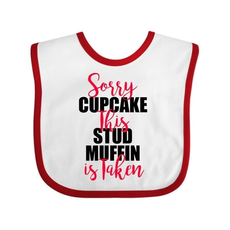 

Inktastic Sorry Cupcakes This Stud Muffin is Taken Gift Baby Boy Bib