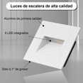 thumbnail image 4 of Luz de escalera para interior y exterior, 3000K Luz de escalera LED regulable blanco c&aacute;lido IP65 Luces de cubierta a prueba de agua con cable, Aluminio Paquete de 4 Acabado blanco, 4 of 9