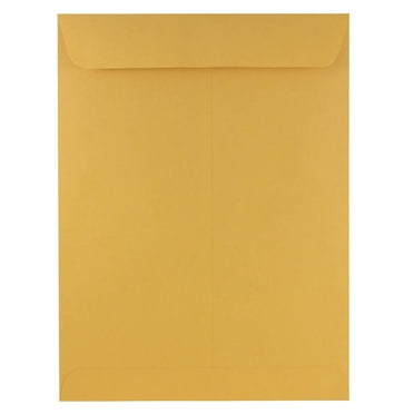 JAM Paper 9 x 12 Open End Catalog Envelopes, Brown Kraft Manila, 100 per Pack