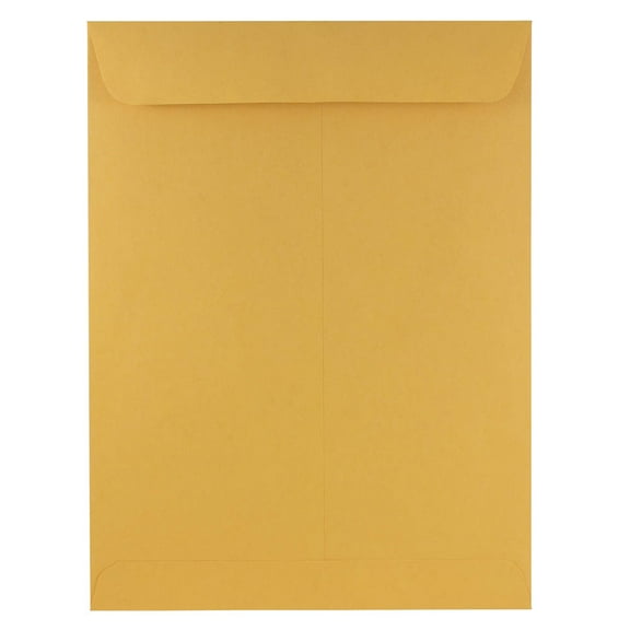 JAM Paper 9 x 12 Open End Catalog Premium Envelopes, Brown Kraft Manila, 50 per Pack