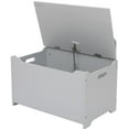 thumbnail image 3 of O'force Wooden Toy Box and Storage Chest, Entryway Bench with 2 Safety Hinges, Gray Color, 3 of 7