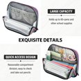 thumbnail image 5 of Standing Pencil Case with Base Large Capacity Stationery Pouch Pen Bag with Zipper for Women Men Purple Trees, 5 of 7