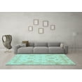 thumbnail image 3 of Ahgly Company Indoor Rectangle Oriental Light Blue Modern Area Rugs, 3' x 5', 3 of 4