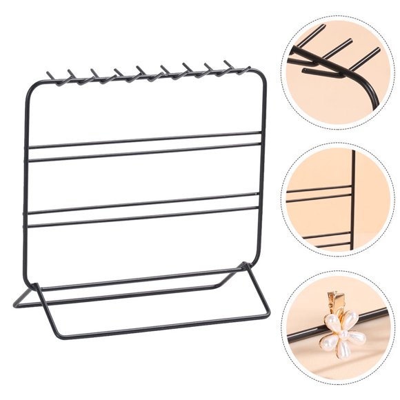 Greenadscape Decorative Earring Rack De Hierro Forjado Negro Con Para Almacenamiento Y Exhibición En Casa