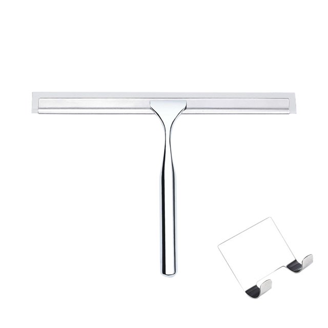 Dsscvnef Stainless Steel Shower Squeegee All Purpose Window Cleaner for Bathroom Glass Car 10 Inch Heavy Duty Scraper Tool