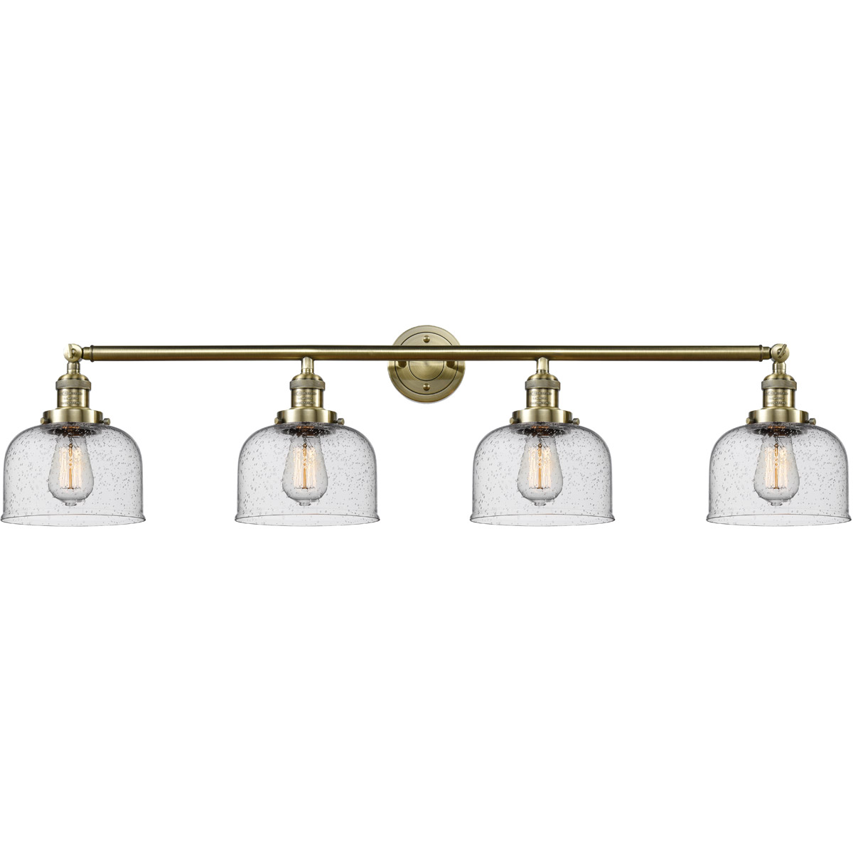 Bathroom Vanity 4 Light Fixtures With Antique Brass Finish Cast Brass