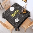 thumbnail image 2 of Math Equations Algebraic Symbols Black Pattern Square Tablecloth,Waterproof Square Table Cover,Wipeable Spillproof Washable Table Cover for Home Kitchen Party Decor 42"X42"(107x107cm), 2 of 6
