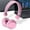 Pink, variant on Qishi Over Ear Foldable Headset, 3.5mm Noise Protection Ear Headphones for Boys Girls, Kids Wired Earphone Suitable for Cellphone Computer Tablet Black