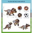 thumbnail image 3 of DolliBu Wild Collection Triceratops Dinosaur Stuffed Animal with Soccer Ball Plush - Huggable Dinosaur Playtime Plush Toy, Cute Wild Life Gift, Stuffed Doll Animal Toy for Kids, Adults - 17 Inches, 3 of 6