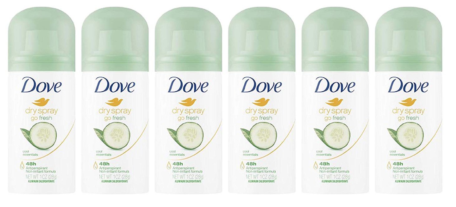 Dove Dry Spray Go Fresh Antiperspirant Deodorant Cool Essentials 1oz, pack of 1 (Pack of 6