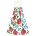 thumbnail image 7 of Yayeee Kitchen Hanging Hand Towels Set of 2 with Loop Bathroom Absorbent Tie Towel, Vibrant Strawberries, 7 of 7