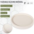 thumbnail image 3 of Bandeja de baño Heagoale de silicona redonda, color beige, 23 cm de diámetro, 3 of 7