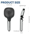 thumbnail image 2 of HOPOPRO Showerhead with Headheld,3 Spray Settings Handheld Showerhead for Bathroom,Square Hand Held Showerhead with Hose and Bracket, 2 of 7